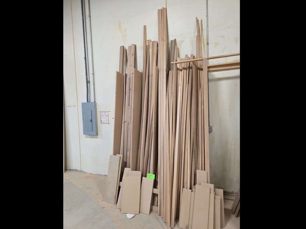 Large Quantity of Wood Trim Lengths. 