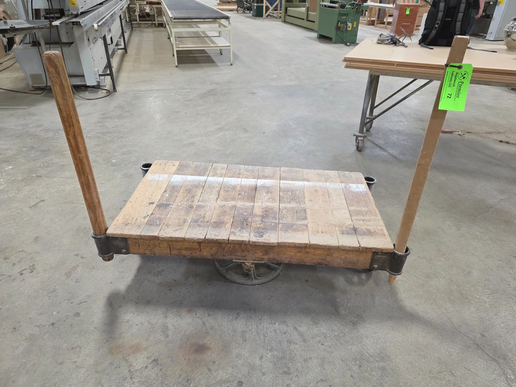 Nutting Wood Platform Warehouse Cart. 