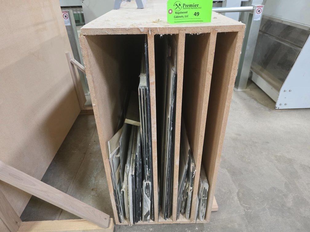 Large Quantity of Assorted Cabinet Door Glass Stock Pieces. 