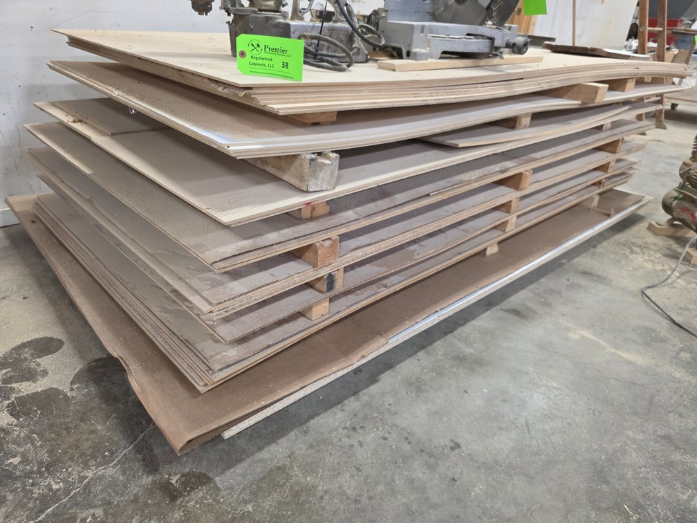 Large Quantity of Mostly 1/4" Cabinet Back Boards, and More. 