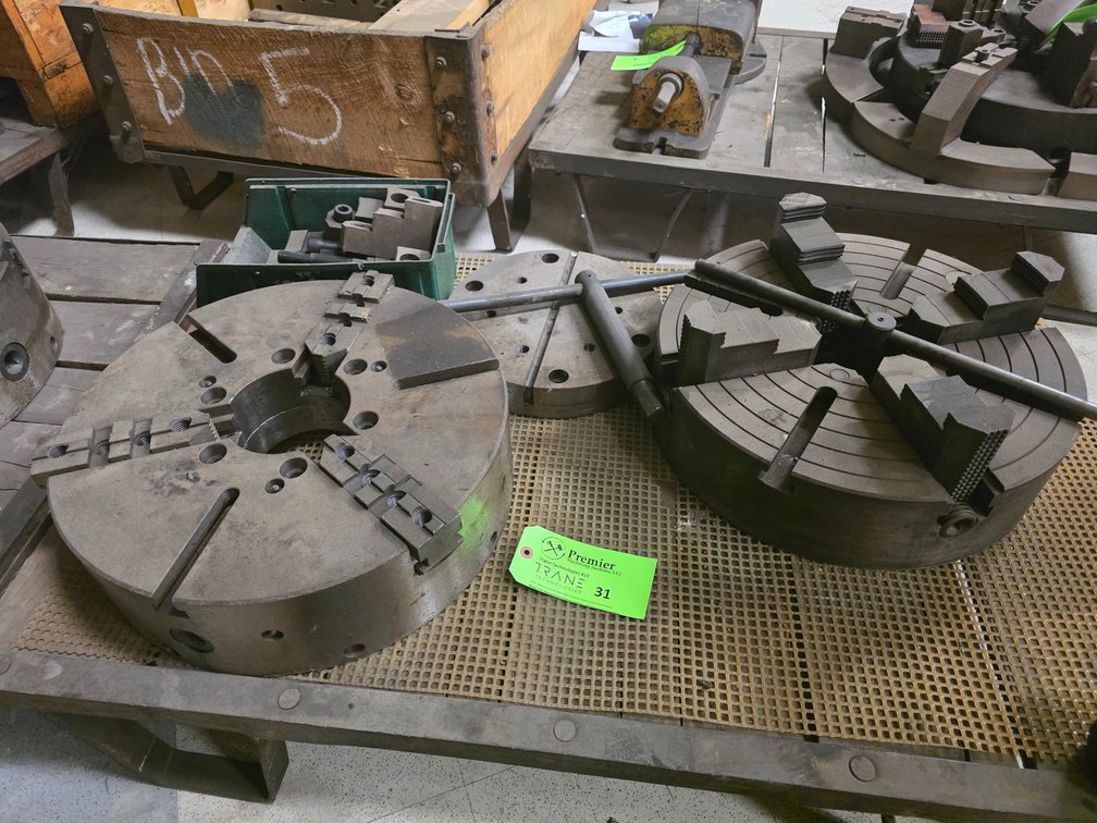 (2) Large Lathe Chucks.