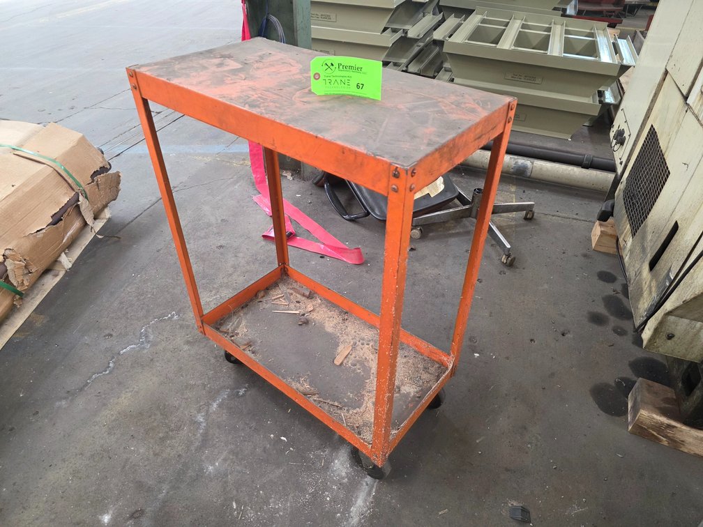 Metal 2-Shelf Shop Cart. 
