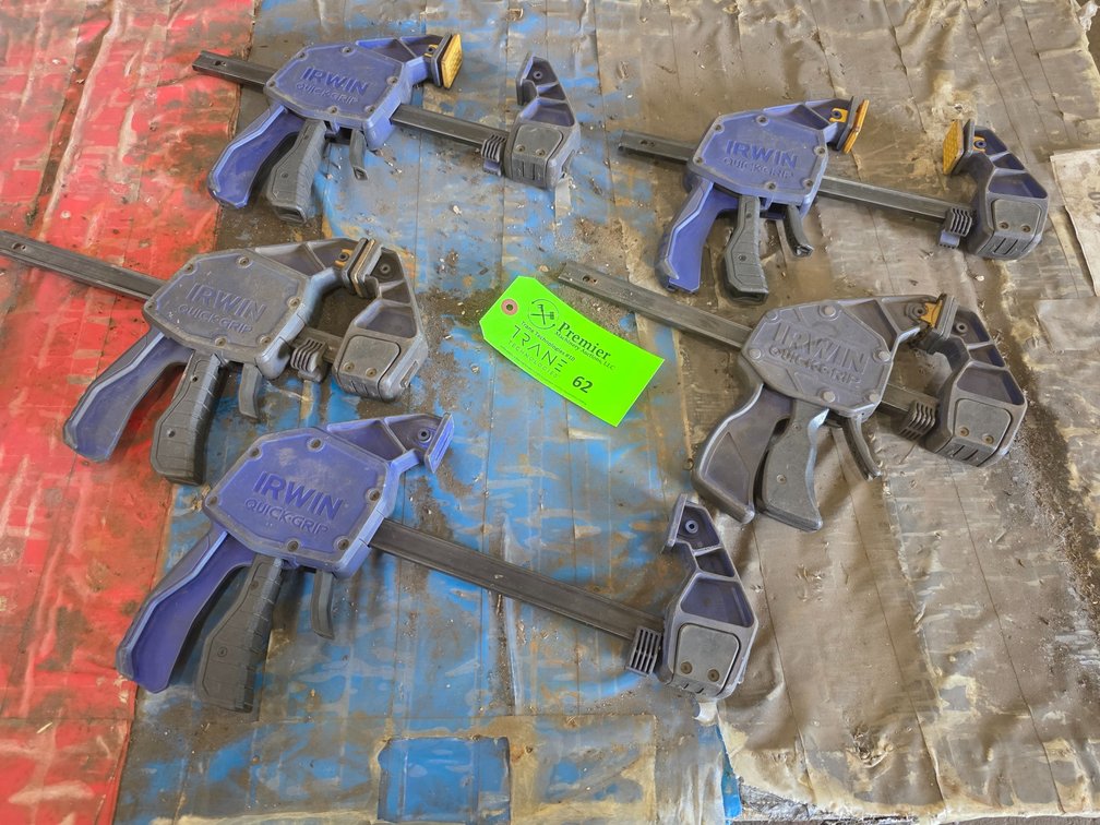 (5) Irwin Quick-Grip 7" Cap. Bar Clamps. 