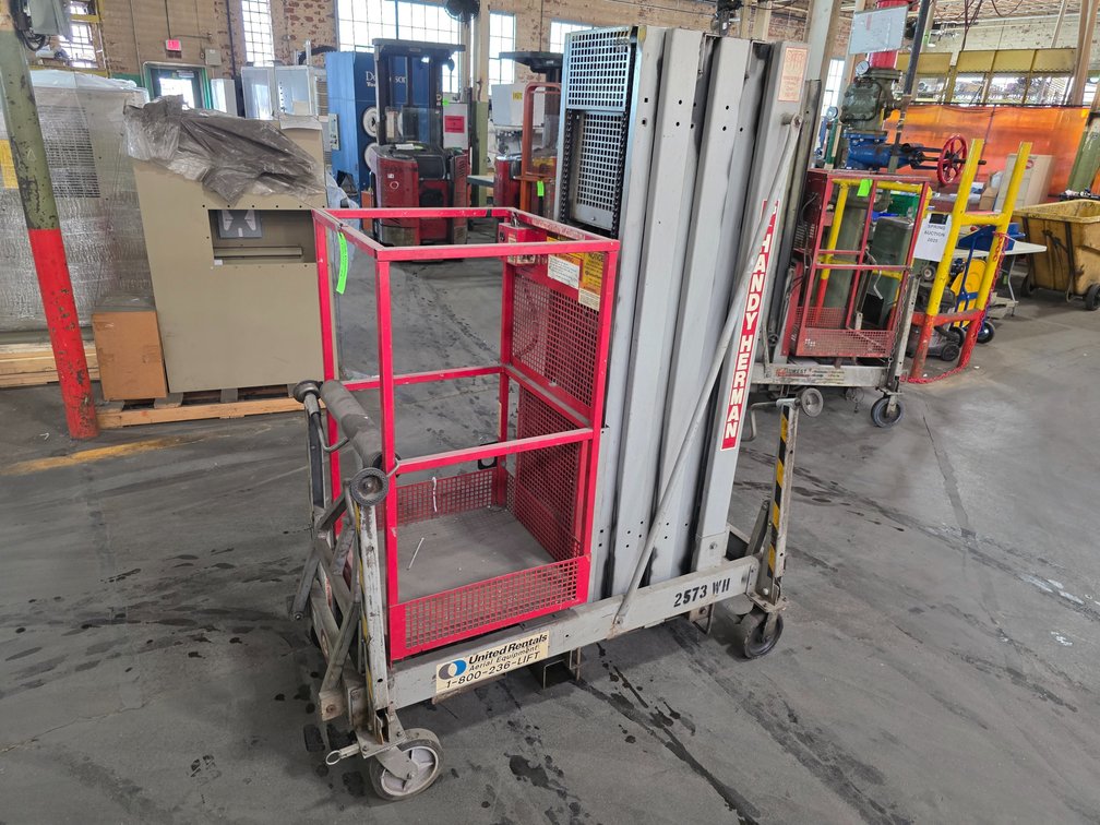 Mayville Engineering Co. Model 24D, "Handy Herman" 24' Electric Man Lift. 
