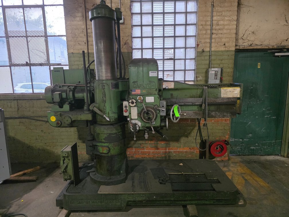 Carlton 4' Arm, 11" Column Radial Arm Drill.