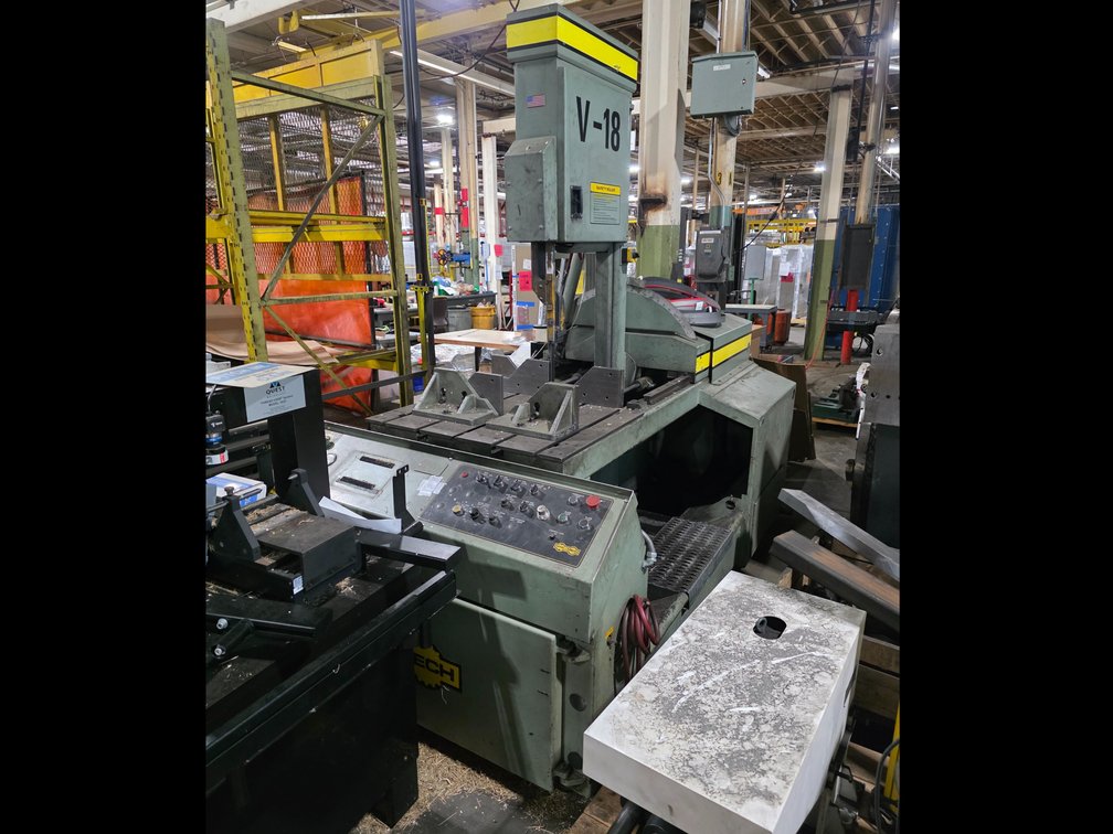 Hyd-Mech Model V-18, Tilt Frame Vertical Band Saw.