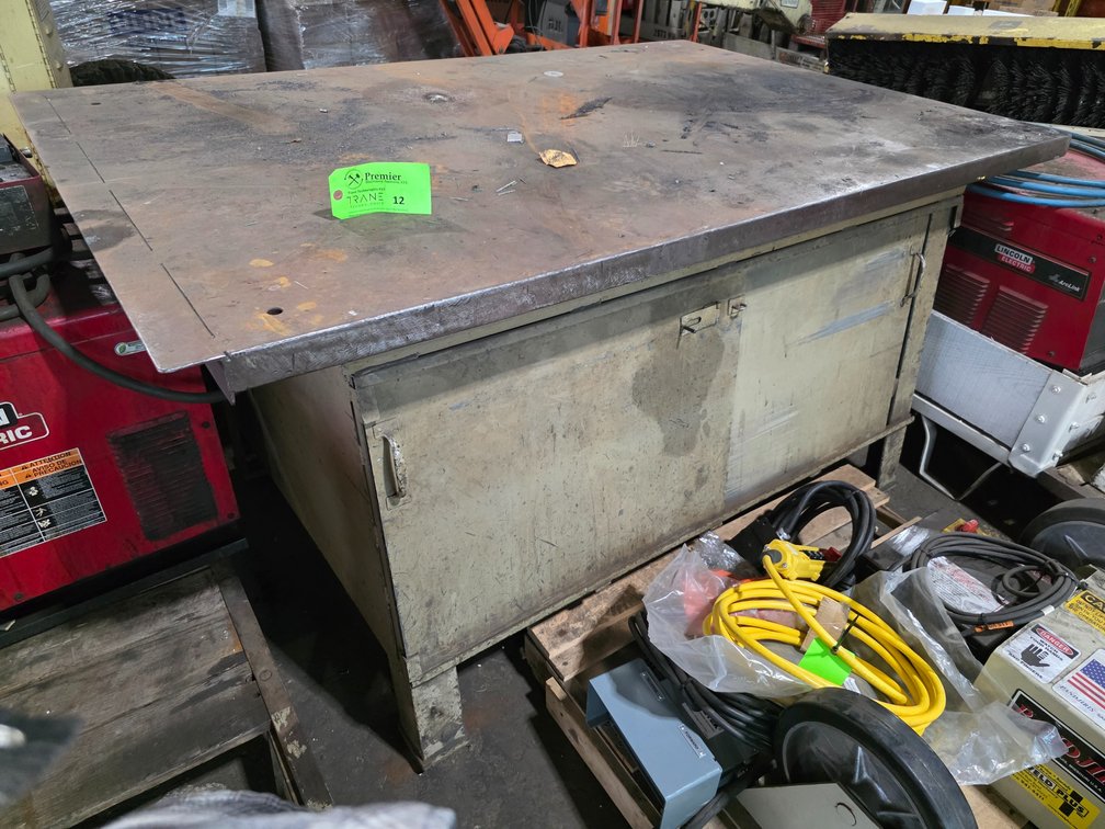 1-7/8" Thick Plate Top Welding Table w/ Underside Storage. 
