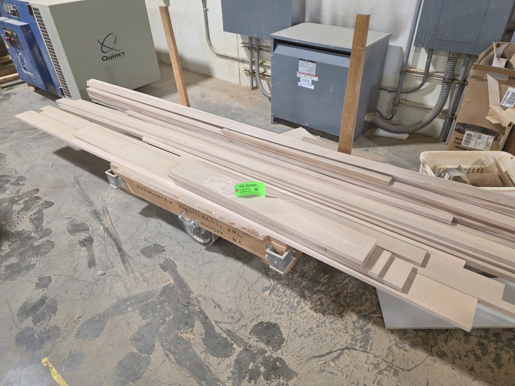 Associated Machinery Inc. Wood Platform Cart w/ Wood. 