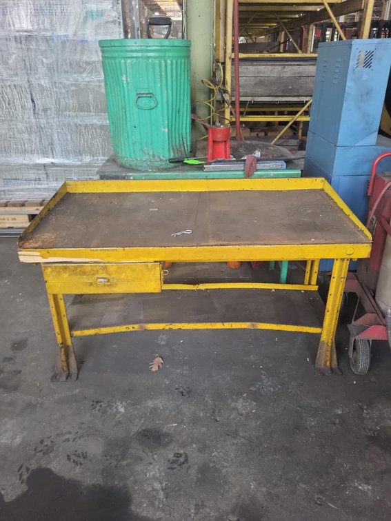 Metal Frame Workbench. 