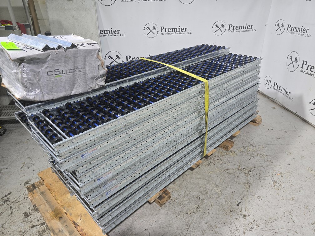 (32) Sections of Unex Span Track Roller Conveyors 