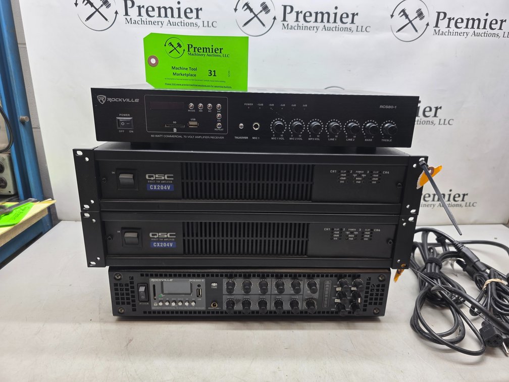 (4) 70V. Amplifiers. 