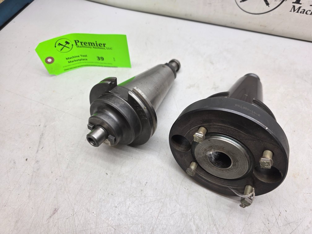 (2) Cat 50 Taper Shell Mill Type Tool Holders. 