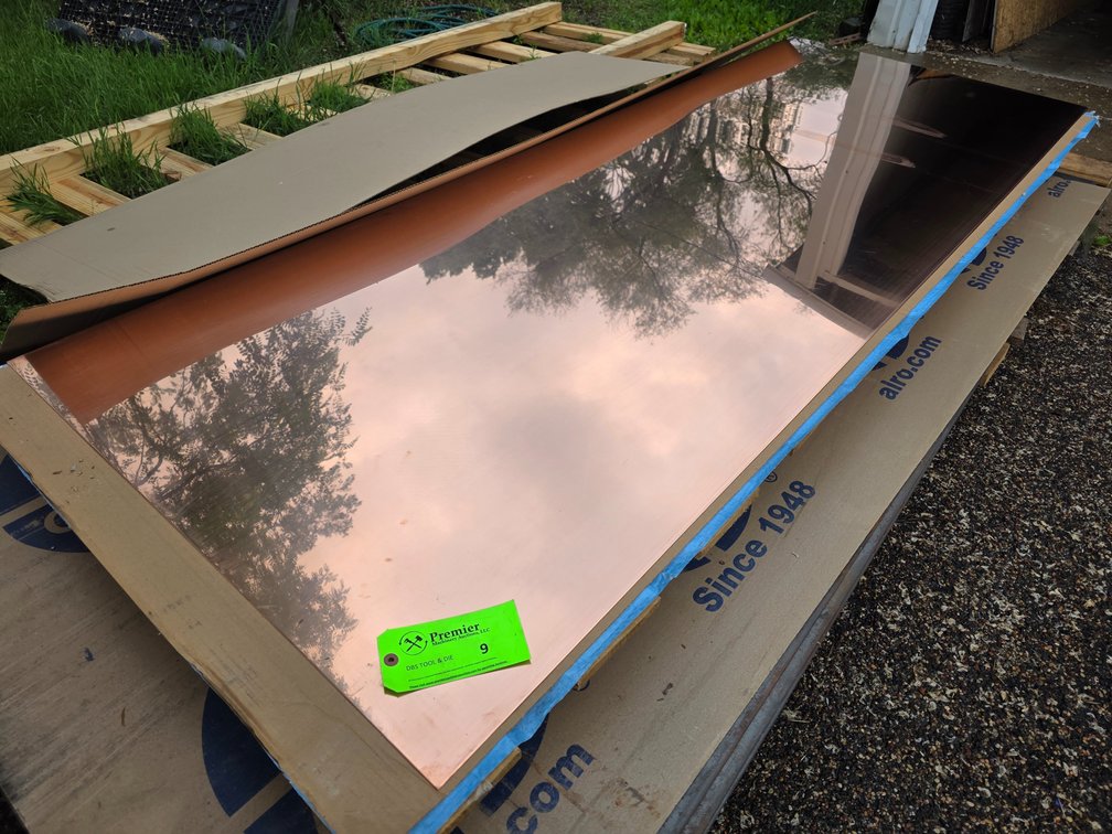 (1) 8' x 36" Sheet of 16 Ga. Copper.