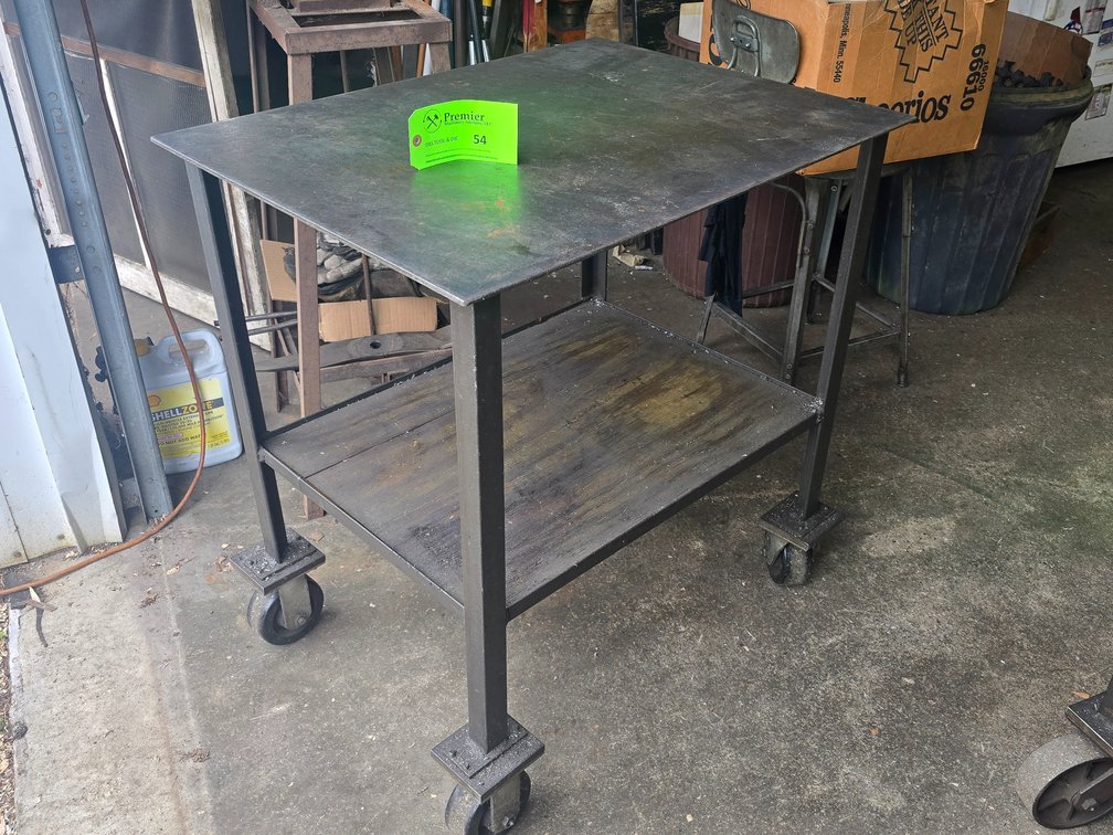 Metal Cart with 32"×24"×3/16" Top