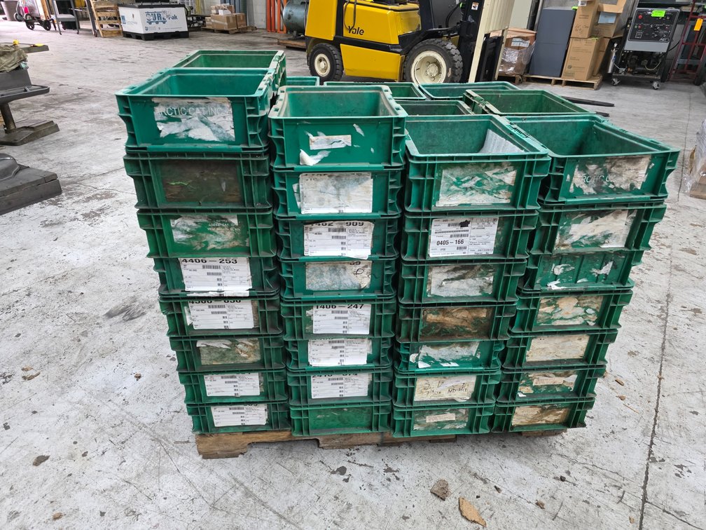 (80) 14-1/2" x 11-1/2" x 5" Plastic Small Parts Bins. 