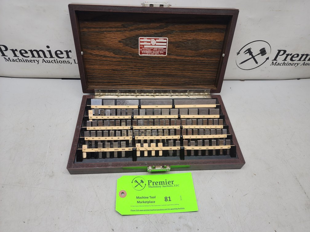 Starrett Webber Gage Block Set.