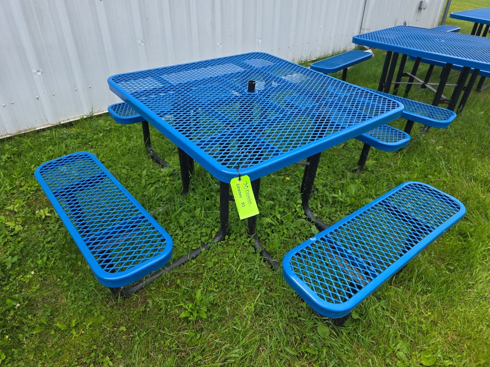 46" x 46" Metal Picnic Table.