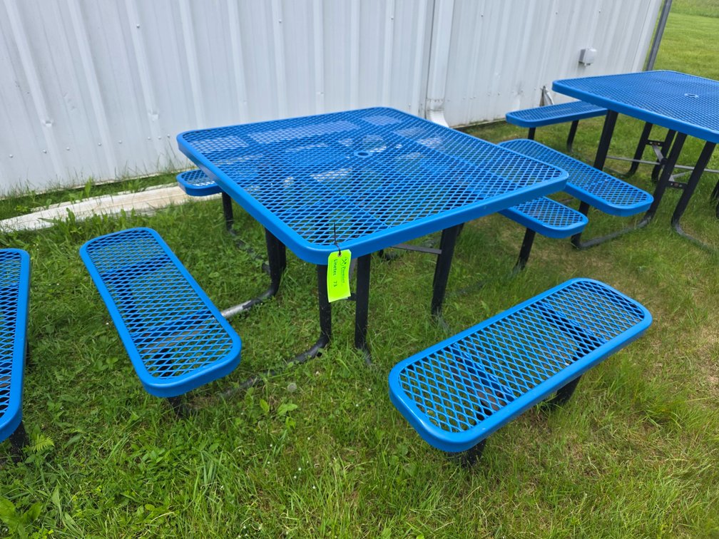 46" x 46" Metal Picnic Table.