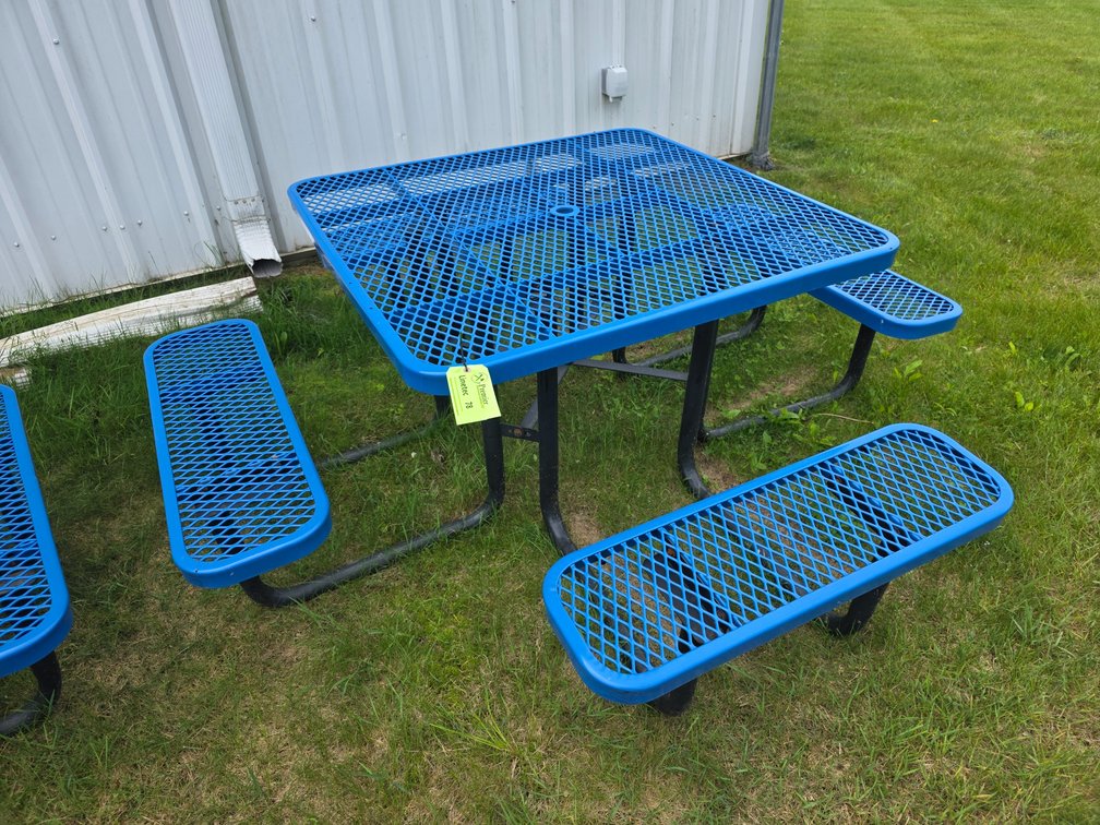 46" x 46" Metal Picnic Table.