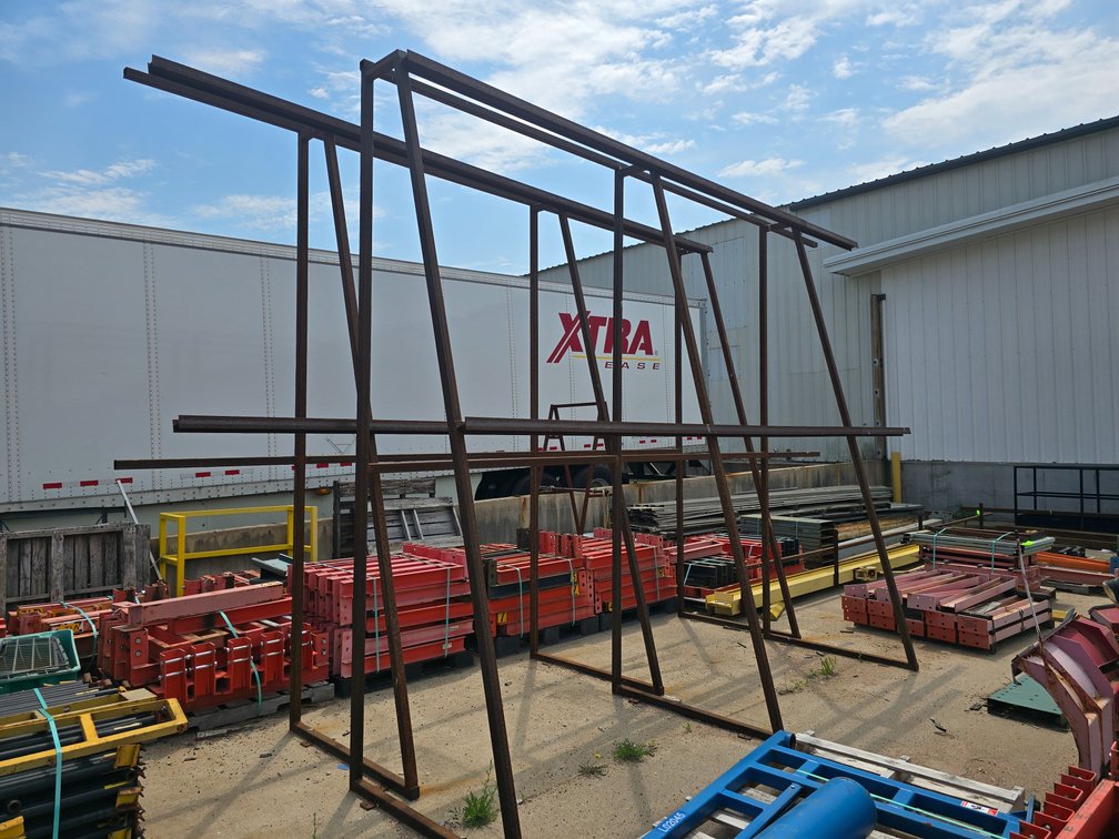 (2) Large Shop Made Steel Racks