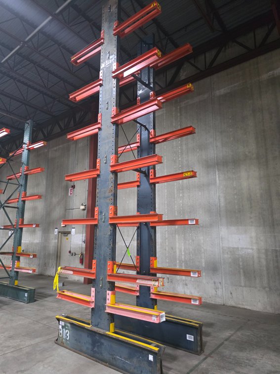 Section of Heavy Duty Cantilever Racking
