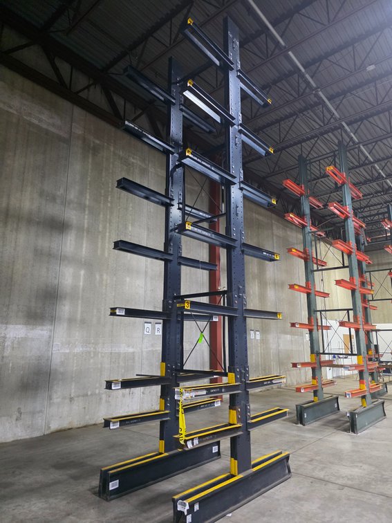 Section of Heavy Duty Cantilever Racking