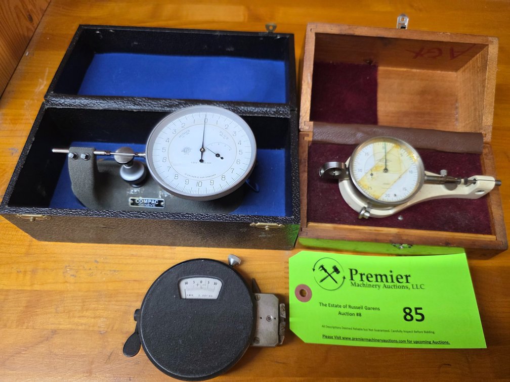 (3) Indicator Type Bench Micrometers. 