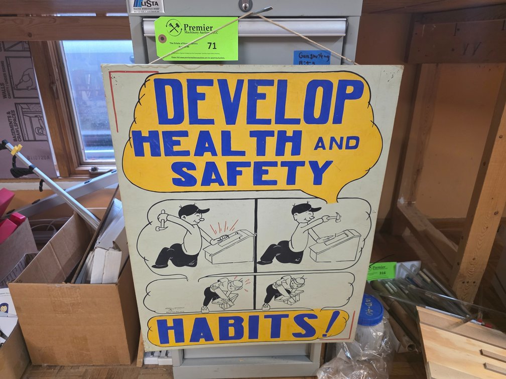 Fun Cardboard Safety Sign. 