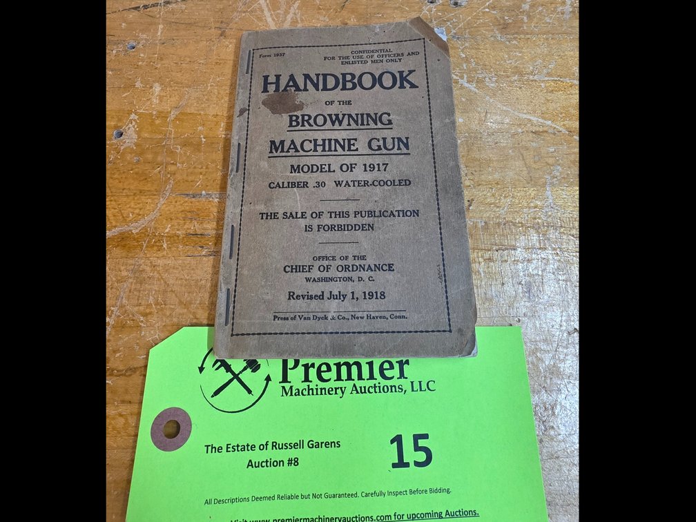 1917 Browning Machine Gun Handbook.