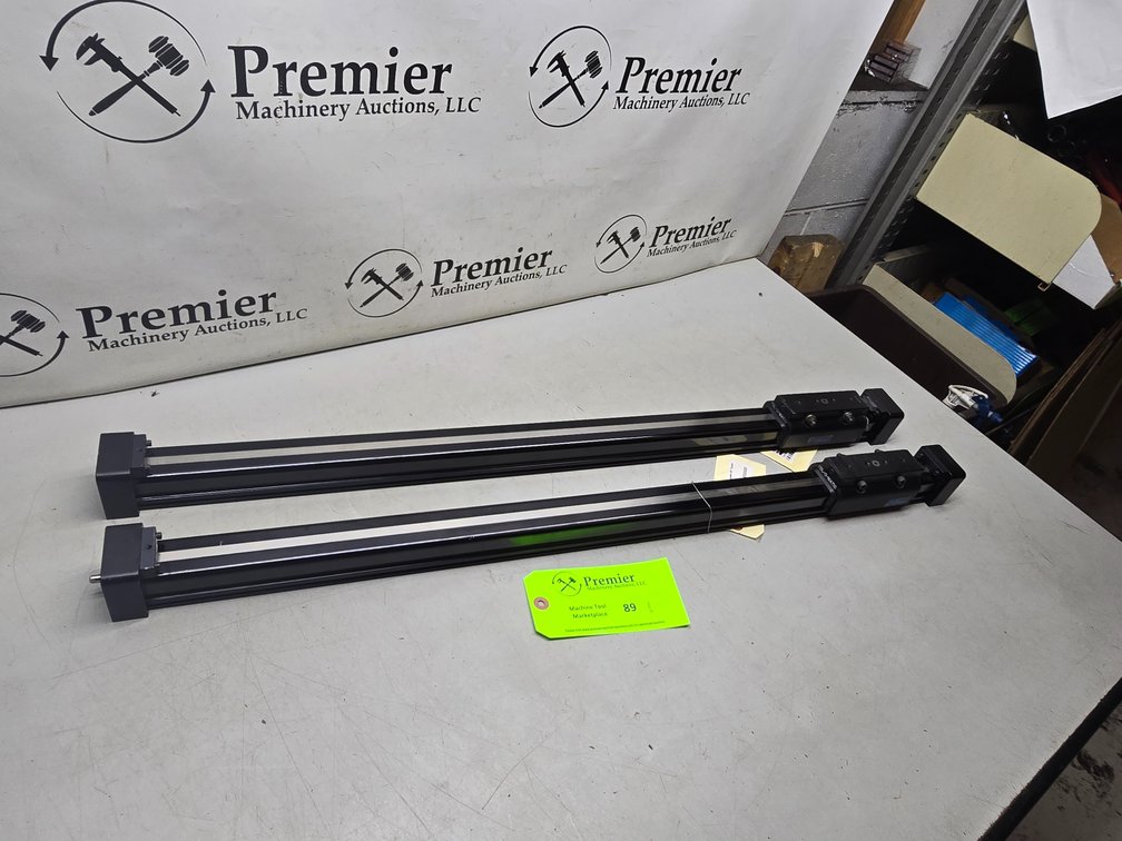 (2) Tol-O-Matic Model: BCES100 Screw Drive Actuator 26", Missing Stop Pads.