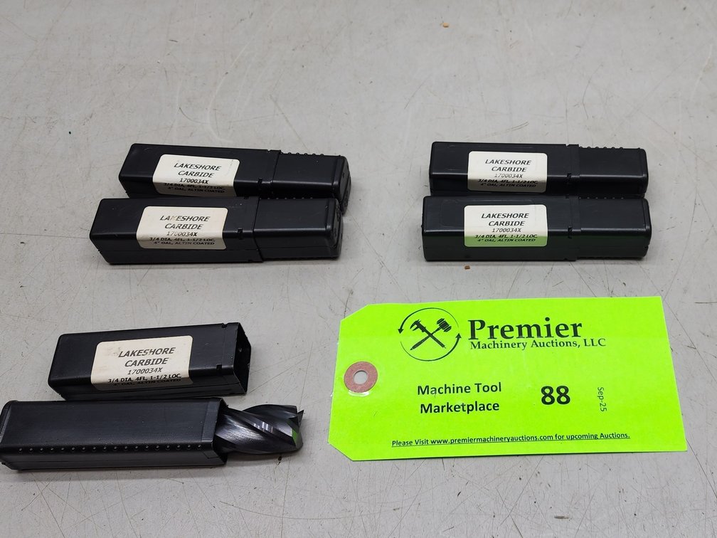 (5) 3/4" Carbide Endmills. 