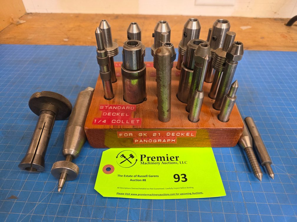 Assorted Tooling for Deckel GK21 Pantograph.