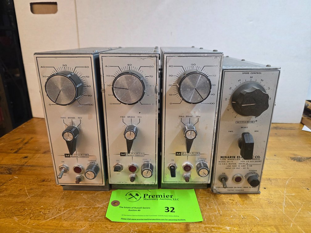 (4) Minarik Speed Control Units.