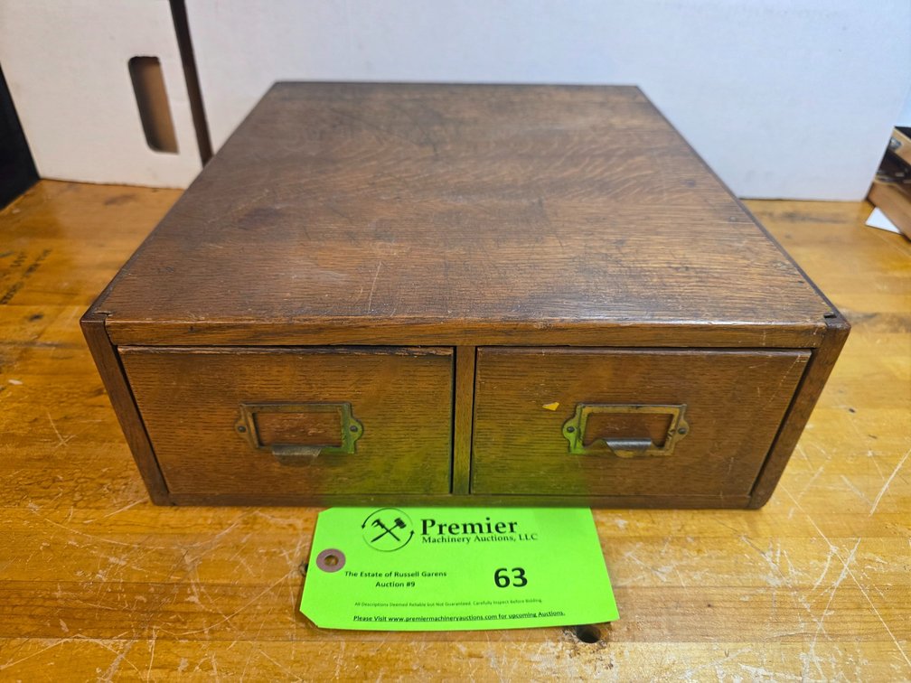 2-Drawer Oak Card File.