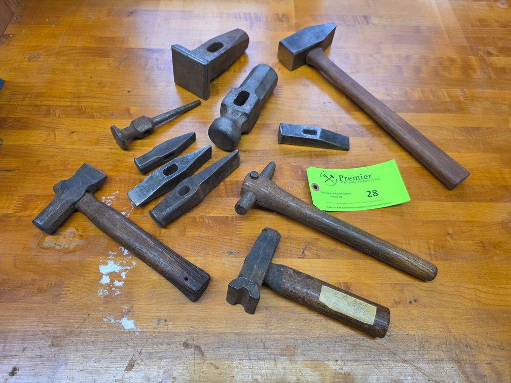 Assorted Hammers and Hammer Heads. 