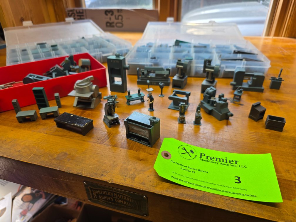 Large Assortment of Machine Shop Small Shop Set-Up Models and Molds. 
