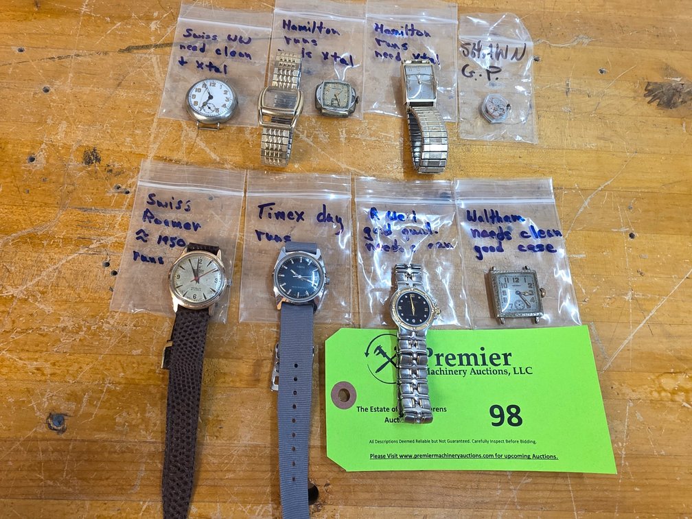 Group of Assorted Vintage Watches as Shown.