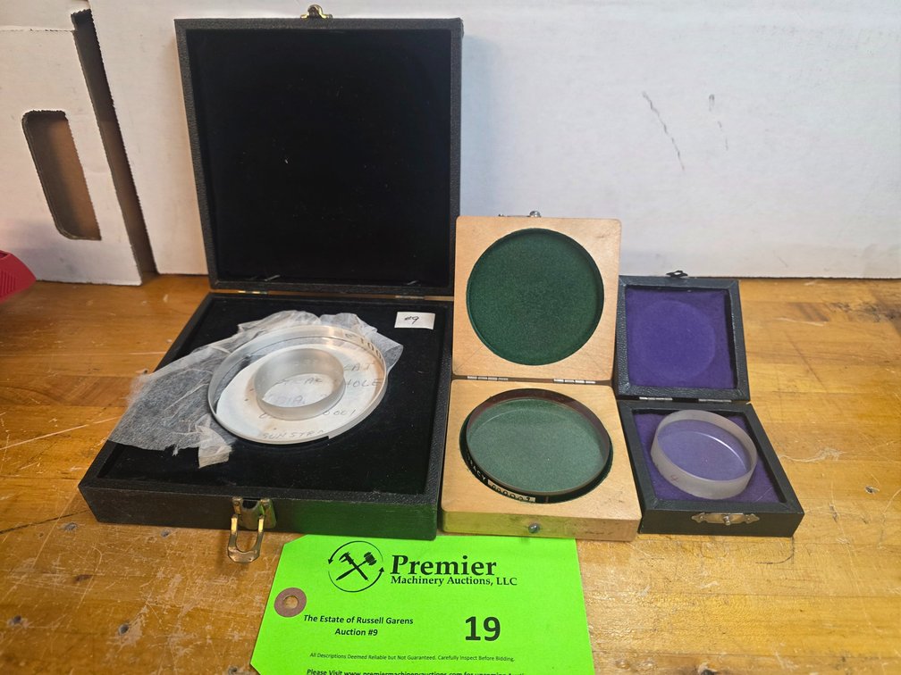 (3) Optical Flats with Cases.