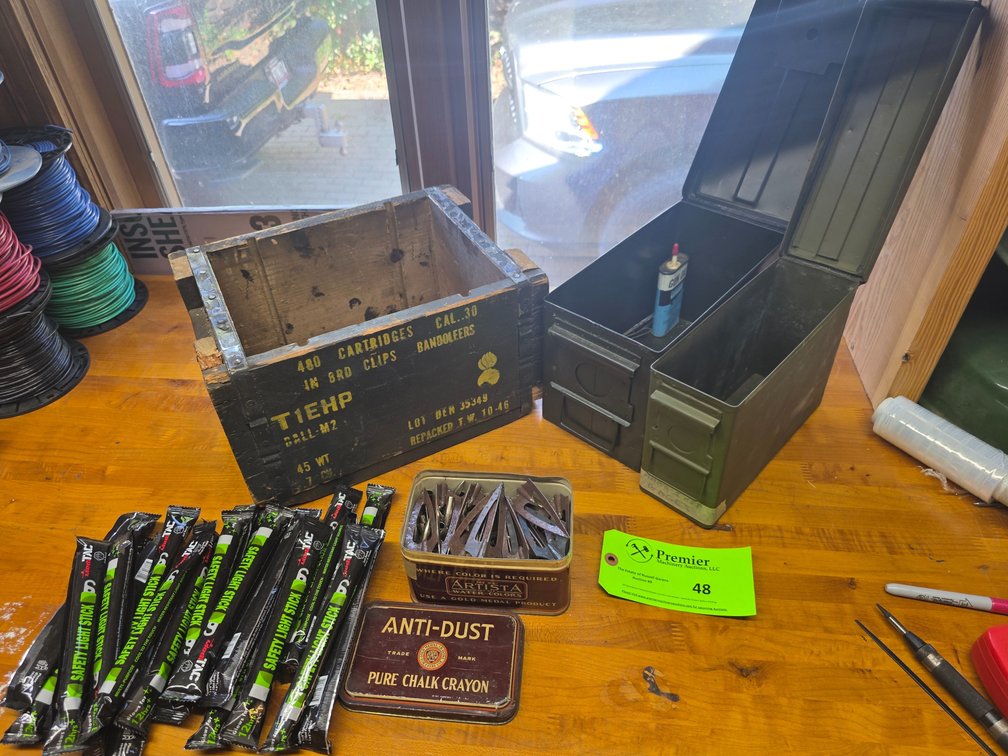 30 Cal. Ammo Crate, (2) Ammo Cans and More. 