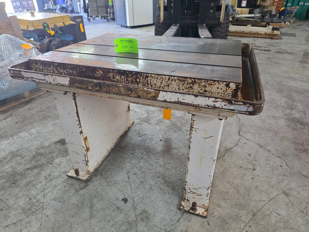 Cast T-Slotted Machine Base Table. 