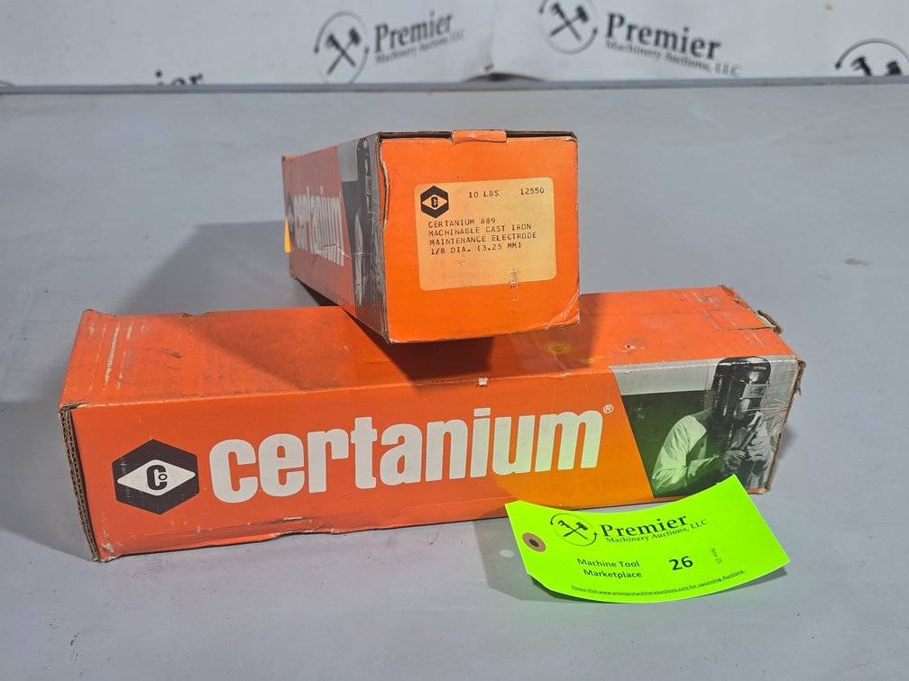 (2) Boxes of Certanium 889 Machinable Cast Iron Maintenance Electodes. 