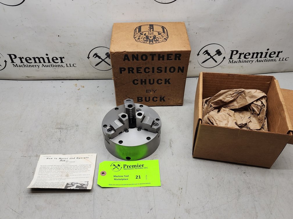 Buck 6" Ajust-Tru 3 Jaw Chuck. 