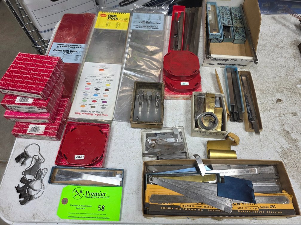Large Quantity of Shim Stock and Feeler Gages and More.
