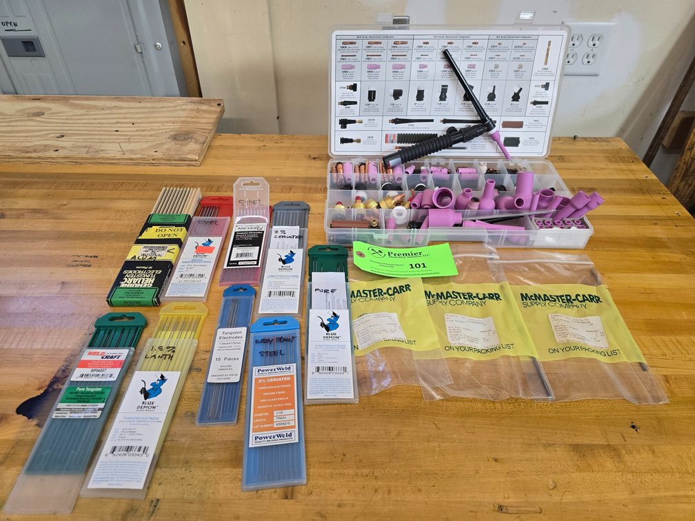 Assorted TIG Welding Consumables. 