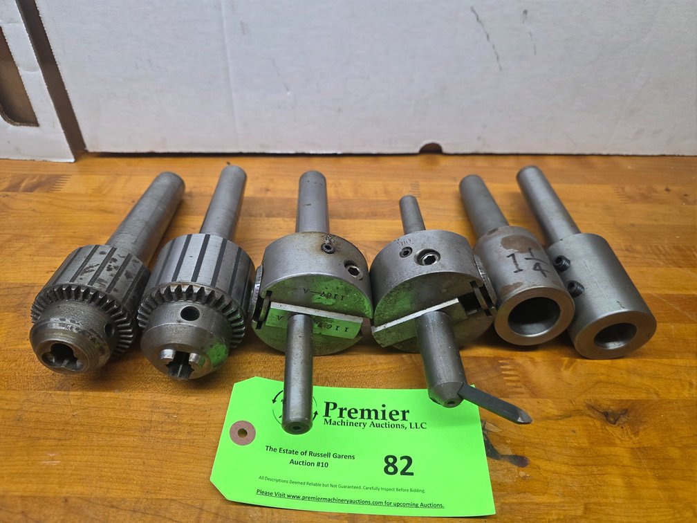 Group of Assorted Chucks, Boring Heads, Endmill Holders