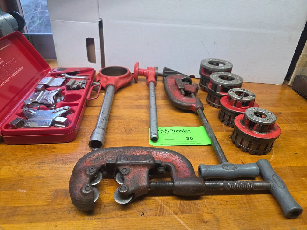 Assorted Pipe Threading Tools