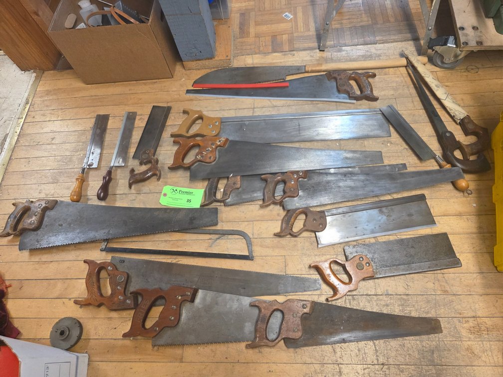 Assorted Hand Saws.