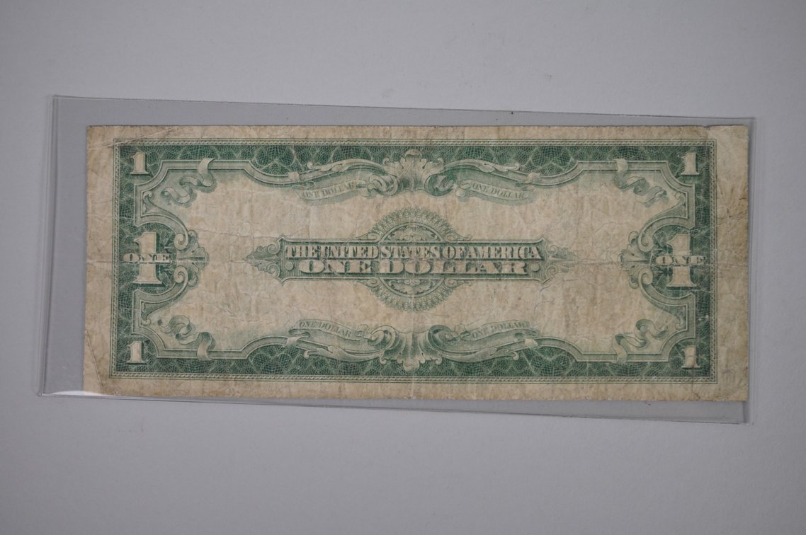 1914 Five Dollar and 1923 One Dollar Blue Seal Notes, photo 15 of 18