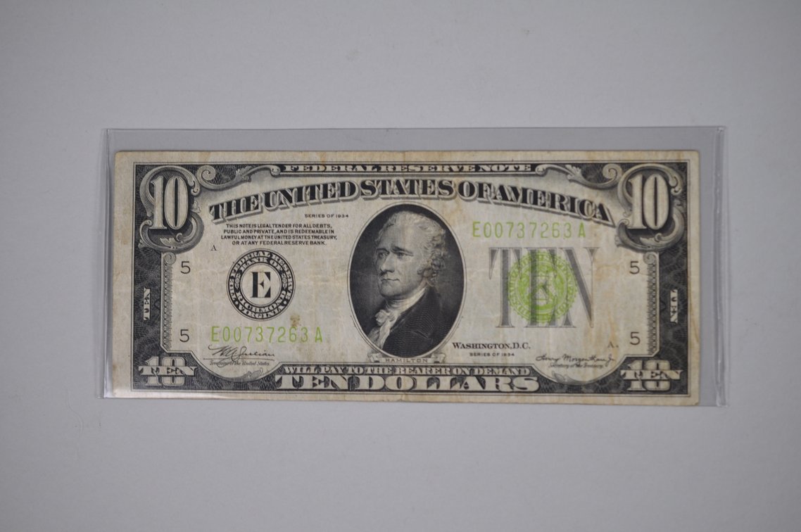1934 Small Type $10 & $20 Notes, photo 2 of 15