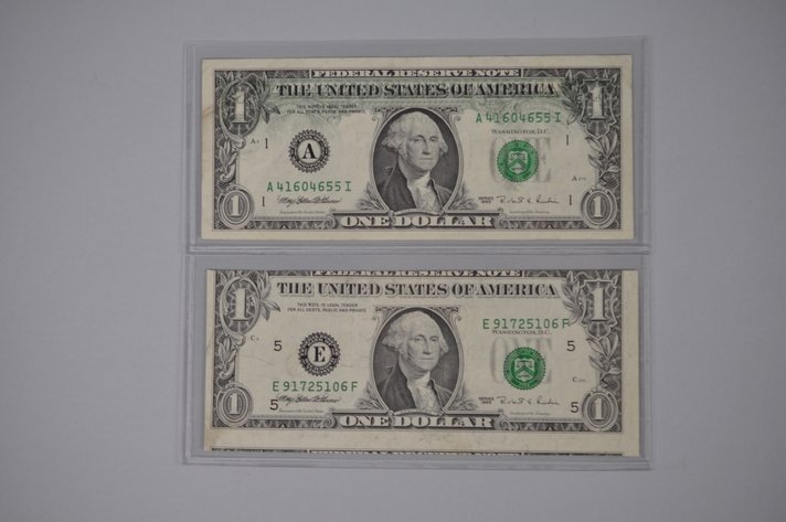 Series of 1995 Small Type One Dollar Error Notes